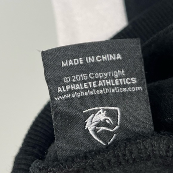 Alphalete Black Stripe Hoodie Pullover Hoodie Sweatshirt Athleisure Gym Men’s S - Picture 12 of 15